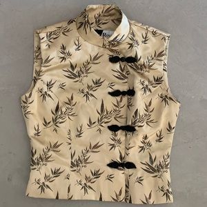 Vintage 90s Asian Style Sleeveless Blouse